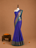 Luxury 1000 Butta Deep Purple Semi Silk Saree